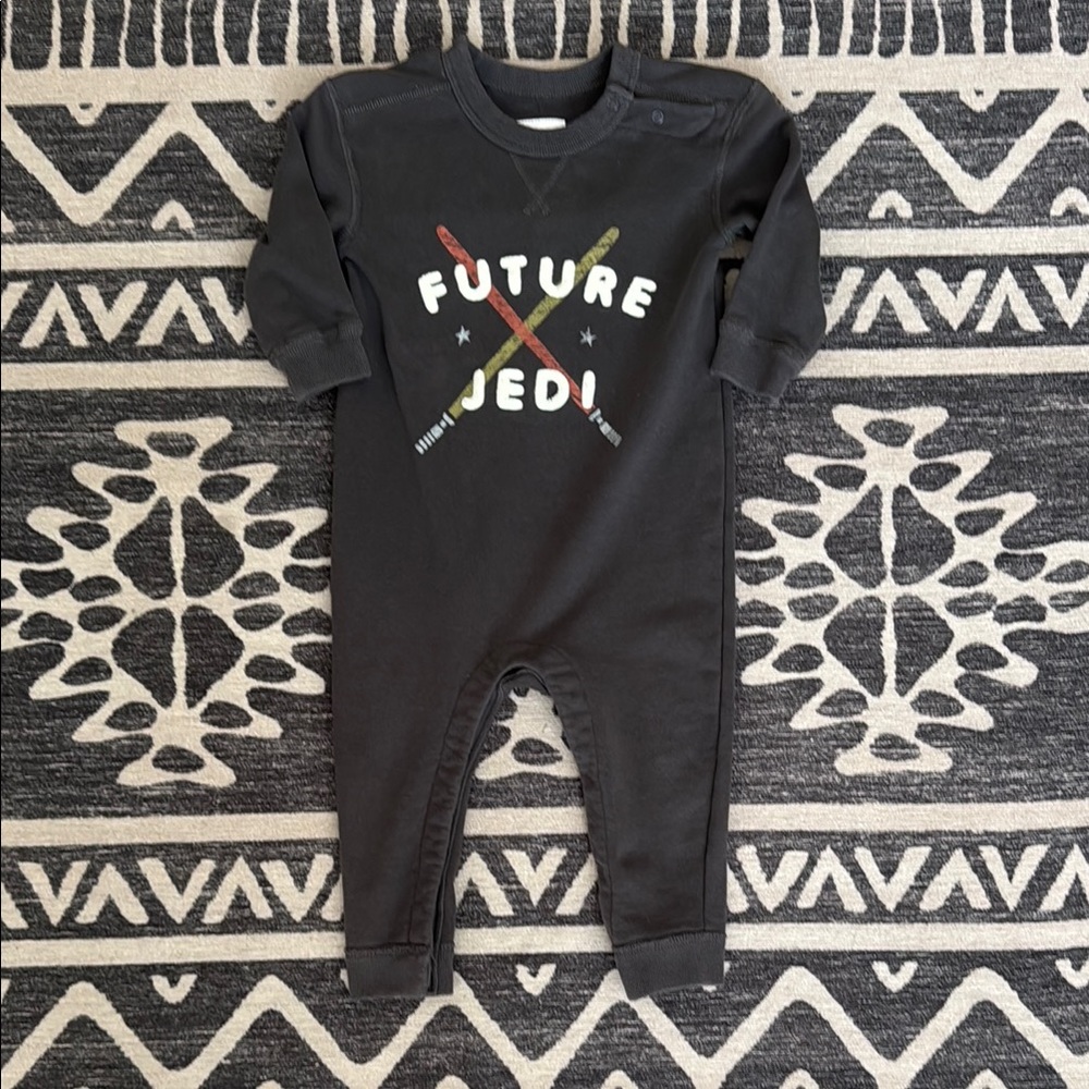 Future Jedi Baby Toddler One Piece - Star Wars Charcoal 12-18 Months